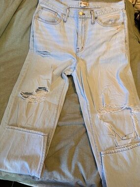 Madewell Light Blue Distressed Boyfriend Jeans
